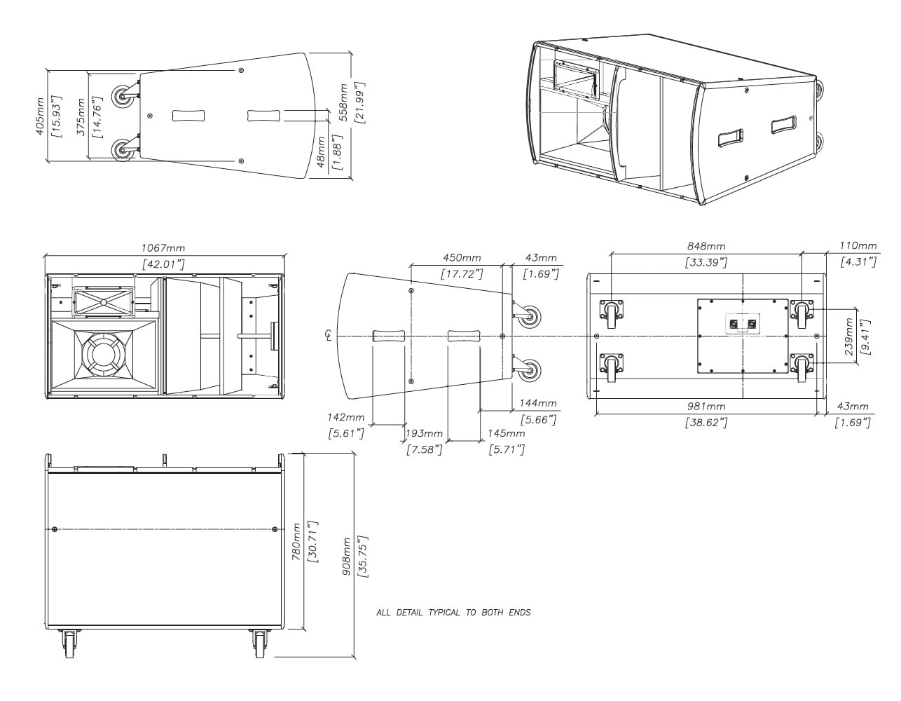 Martin AudioTH Series THH Tech Drawing
